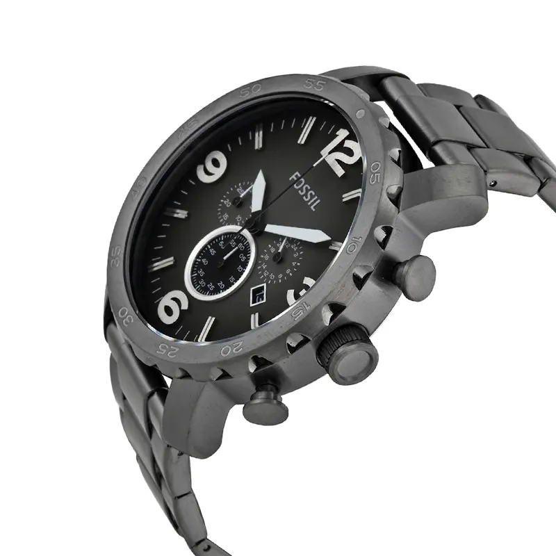 Fossil Nate Chronograph Quartz Smoke Dial Men's Watch- JR1437